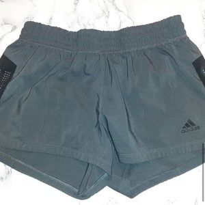 Adidas running shorts small gray elastic waist